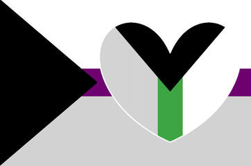 Demiromantic and demisexual flag
